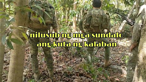 Sumabak ang mga sundalo sa digmaan. .